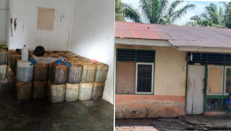 Seratusan Jerigen Solar Diduga Bersubsidi Milik Vendor Replanting Ditimbun di Rumah Karyawan Kebun Balimbingan