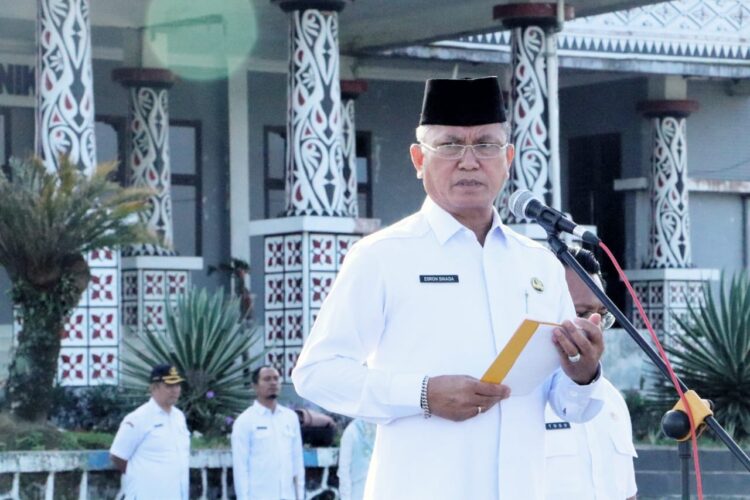 ASN Pemkab Simalungun Laksanakan Apel Gabungan Pasca Libur Cuti Bersama.