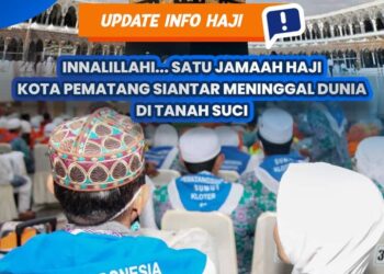 Kabar Duka, Seorang Jemaah Haji Pematang Siantar Meninggal Dunia