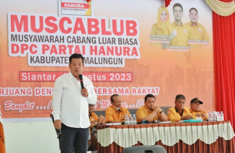 Bupati Simalungun Hadiri Muscablub DPC Partai Hanura Kabupaten Simalungun