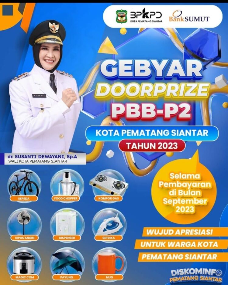 Pemko Pematang Siantar Sediakan Door Prize dengan Berbagai Hadiah bagi Wajib Pajak (WP)