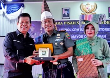 Hadiri Pisah Sambut Dandenpom I/1 pematangsiantar. Bupati Simalungun Ajak Tetap Menjaga Kebersamaan