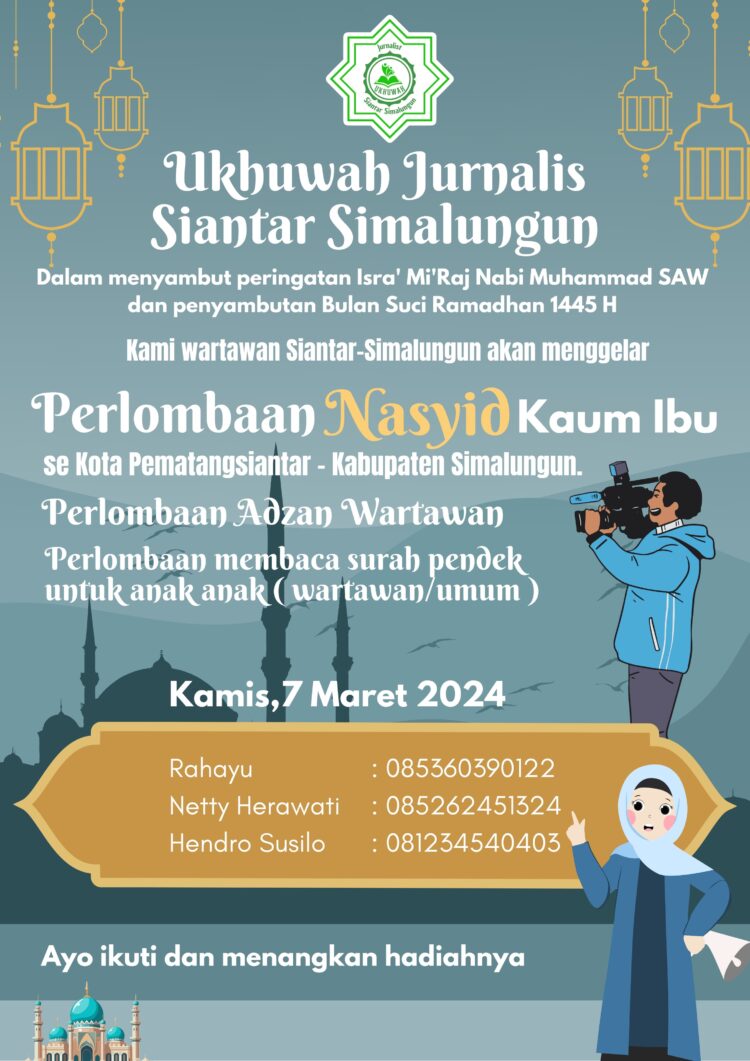 Ukhuwah Jurnalis Gelar Berbagai Perlombaan Perayaan Isra’ Mi’raj Sekaligus Penyambutan Bulan Suci Ramadhan 1445 H
