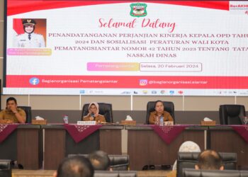 Wali Kota Pematangsiantar Memimpin dan Menyaksikan Penandatanganan Perjanjian Kinerja Kepala OPD Tahun 2024
