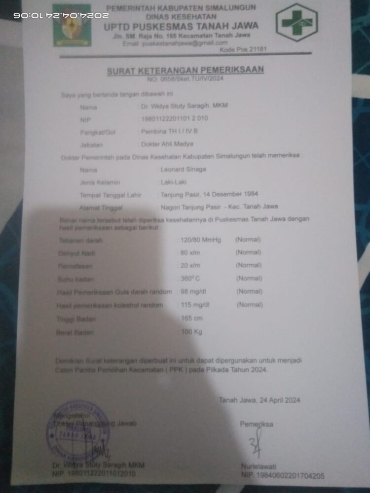 Sukes Palsu Dilaporkan ke Polisi, dr Widya Stuty Saragih Tandatangani Sukes Baru untuk Leonard Sinaga dan Ade Fahrizal Koto