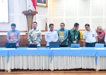 Pemko Pematangsiantar bersama 14; Kabupaten/Kota dan 1 Provinsi Tandatangani Perjanjian Kerjasama dengan BSSN RI