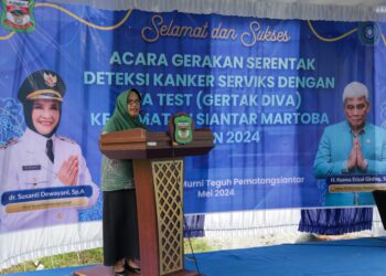 drg Irma Suryani MKM Membuka Kegiatan GERTAK DIVA Kecamatan Siantar Martoba Tahun 2024