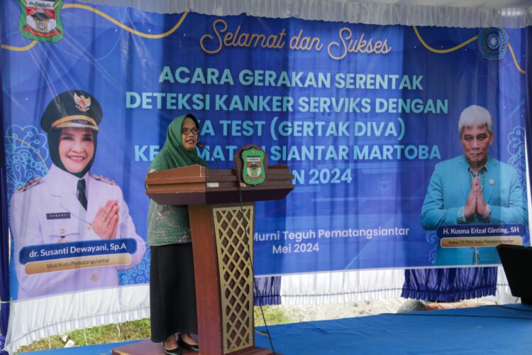 drg Irma Suryani MKM Membuka Kegiatan GERTAK DIVA Kecamatan Siantar Martoba Tahun 2024