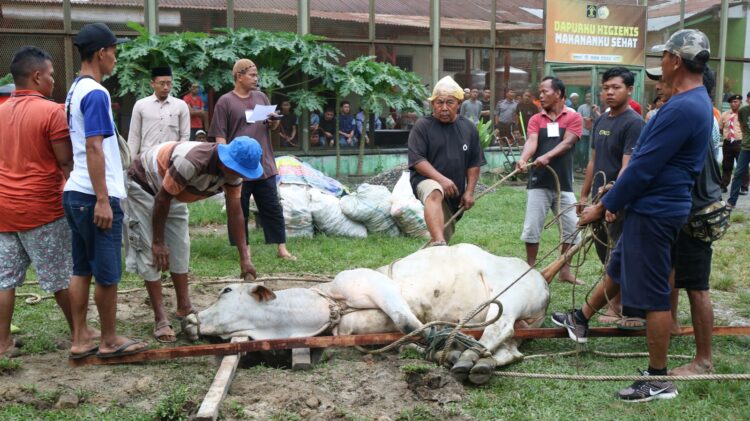 Lapas Kelas IIA Pematangsiantar Tunaikan Solat Idul Adha Berjamaah, serta Penyembelihan Hewan Qurban