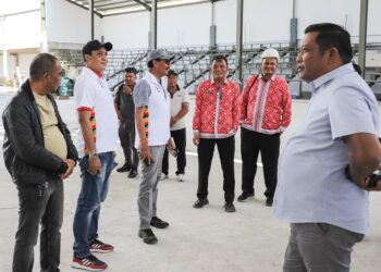 Pengerjaan Venue tlTinju di Lantai 5 Gedung Merdeka Pematangsiantar Terus Dikebut