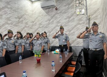 Menuju Era Baru bersama Menkumham Baru, Jajaran Lapas Pematangsiantar Turut dalam Apel Pagi Bersama 