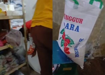 Rensius Pasaribu Akui Kemas Ulang Beras Bulog ke dalam Karung Beras Buah Anggur SAUDARA