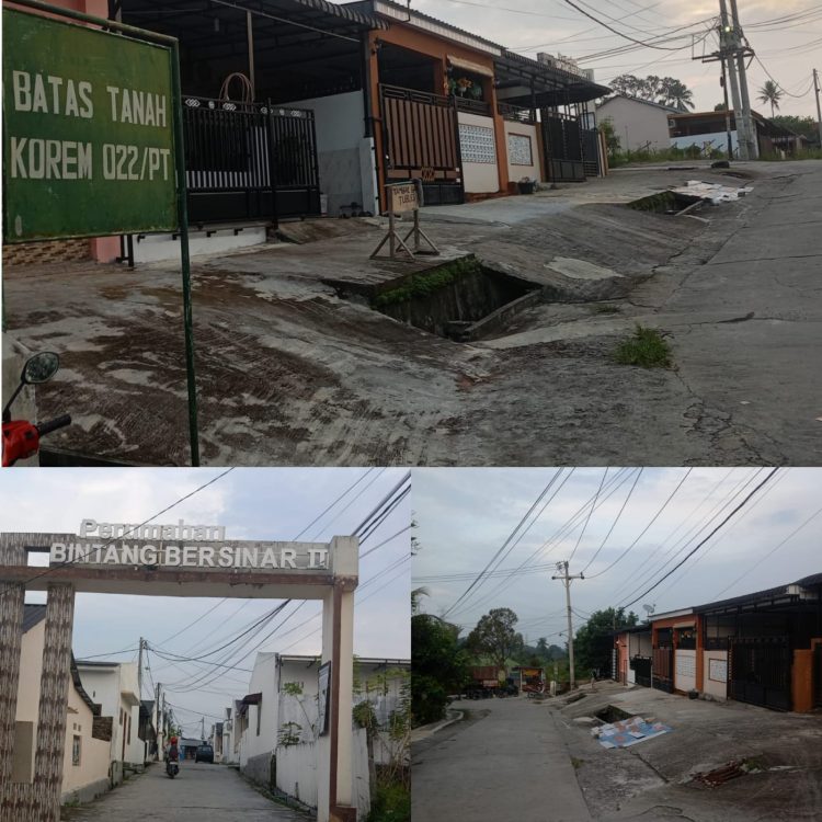 Tanah milik TNI AD Dijadikan Fasilitas Jalan Perumahan Bintang Bersinar II