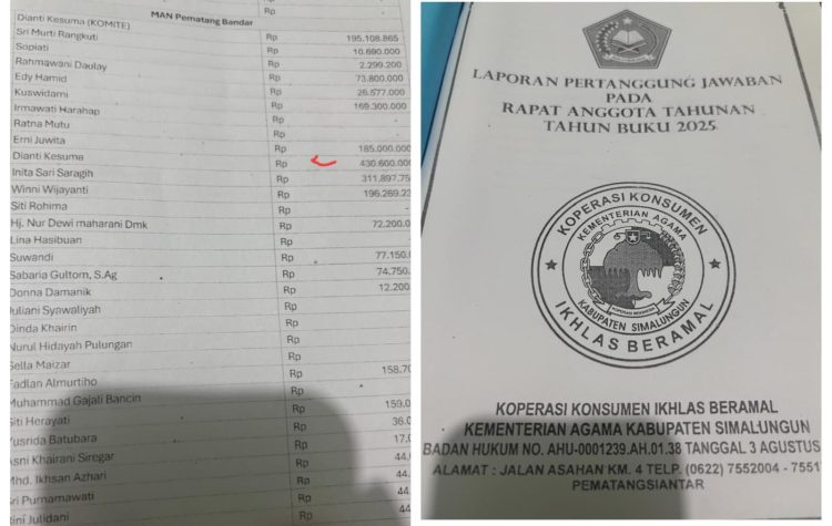 Bungkam soal Pinjaman Koperasi Ratusan Juta, Dianti Kesuma Wahyuni Gunakan Jasa Guru MTsN 3 sebagai Bendahara MAN Simalungun