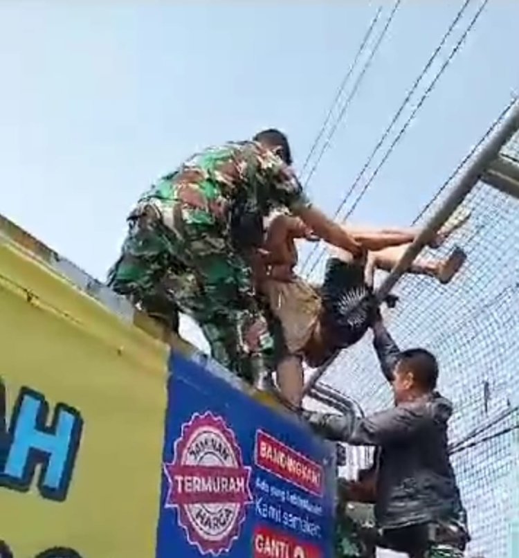 Aksi Heroik Babinsa Koramil 06-05/Bogor Utara Gagalkan Percobaan Bunuh Diri Warga