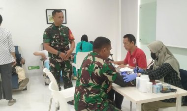 Sukseskan Bhakti Sosial Donor Darah, Babinsa Koramil 06-05/Bogor Utara Lakukan Monitoring dan Pemantauan
