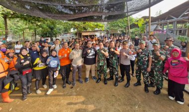 Babinsa Koramil 06-05/Bogor Utara Hadiri Aksi Sosial Lingkungan Dalam Rangka Hari Sungai Nasional