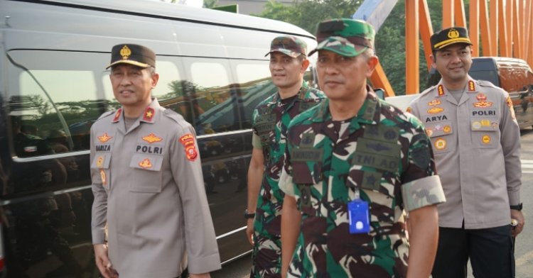 Danrem 061/Sk Dampingi Kasdam III/Slw Laksanaan Pam VVIP Kunjungan Kerja Wapres RI ke Kecamatan Cileungsi