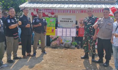 Babinsa Koramil 06-05/Bogor Utara Hadiri Peresmian Posyandu Mawar 4A