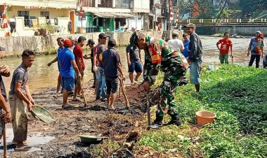 Babinsa  Laksanakan Pendampingan Padat Karya Program Kementerian Tenaga Kerja