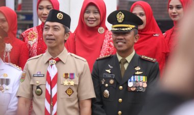 Dandim 0606/Kota Bogor Hadiri Upacara Peringatan HUT RI ke 79 di Lapangan Sempur Kota Bogor