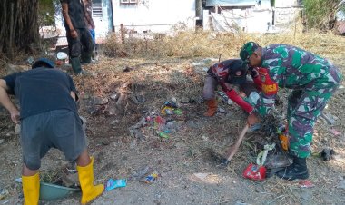 Babinsa Koramil 06-01/Bogor Tengah Laksanakan Pendampingan Program Padat Karya