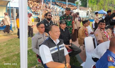 Babinsa Koramil 06-06/Tanah Sareal  Hadiri Apel Besar Hari Pramuka Ke -63 Tahun 2024