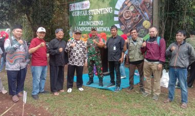 Babinsa Koramil 06-04/Bogor Barat Hadiri Gebyar Stunting dan Launching Kampung Mewah di Wilayah Binaan