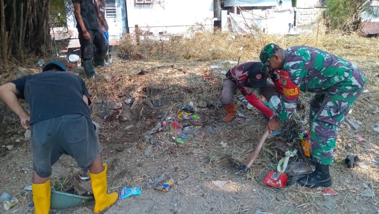 Babinsa Koramil 06-01/Bogor Tengah Laksanakan Pendampingan Program Padat Karya