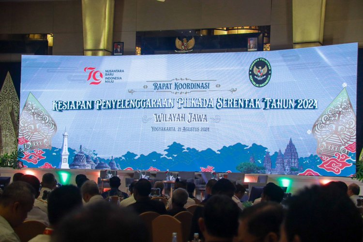 Pj Wali Kota Bogor Hadiri Rakor Sinergitas  Pilkada Serentak di Yogyakarta