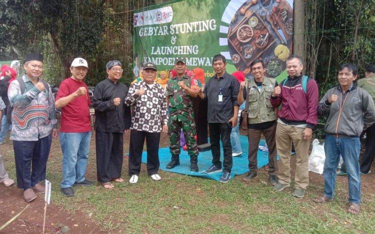 Babinsa Koramil 06-04/Bogor Barat Hadiri Gebyar Stunting dan Launching Kampung Mewah di Wilayah Binaan