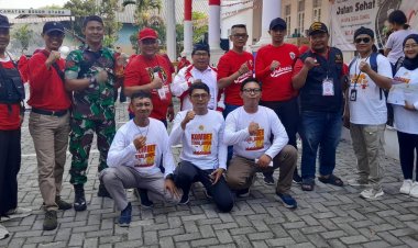 Babinsa Koramil 06-05/Bogor Utara Hadiri Jalan Sehat dalam Rangka Meriahkan HUT RI Ke 79