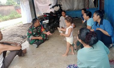 Babinsa Koramil 06-06/Tanah Sareal Laksanakan Komsos di Warga Binaa