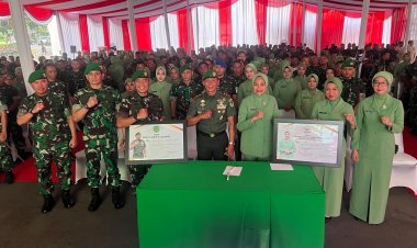 Pangdam lll/Siliwangi Beserta Ibu Melakukan Kunjungan Kerja, Berikan Arahan Kepada Prajurit, PNS dan Persit Kodim 0606/Kota Bogor.