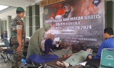Peringati HUT TNI ke 79, Kodim 0621/Kab.Bogor Gelar Aksi Donor Darah