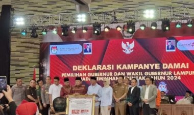 Dua paslon Gub-Wagub Lampung deklarasi kampanye damai