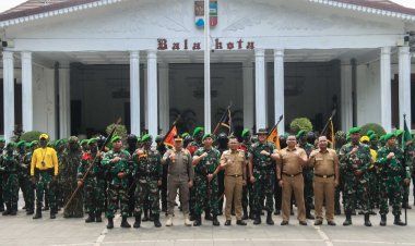 Ratusan Prajurit Yonif 315/Garuda Sambut Calon Danyonif Mekanis Baru