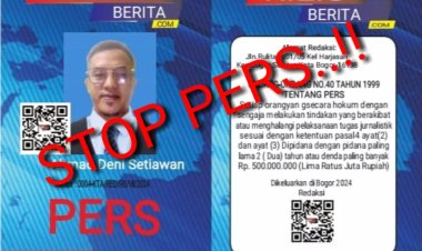 Stop PERS!!! Dihimbau Kepada Seluruh Instansi Pemerintah, Polri, TNI, Swasta. Bahwa Nama yang kami sebutkan atau cantumkan di bawah ini bukan lagi Pimpinan Redaksi rilisberita.com