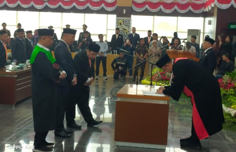 Babinsa Hadiri Pengucapan Sumpah/Janji Ketua dan Wakil Ketua DPRD Kota Bogor Masa  Jabatan Tahun 2024-2029.