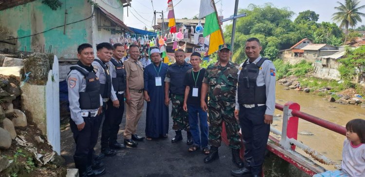 Babinsa Koramil 06-03/Bogor Timur bantu pengamanan Pengajian umum Majelis Riyhatul Mustofa