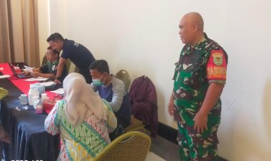 Babinsa Koramil 06-06/Tanah Sareal Monitoring Donor Darah