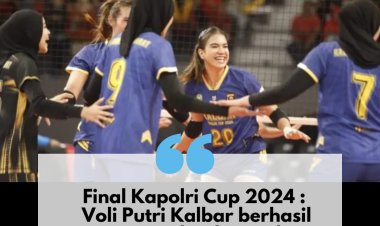 Final Kapolri Cup 2024 :   Voli Putri Kalbar berhasil mempertahankan gelar.