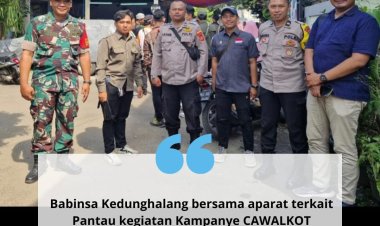 Babinsa Kedunghalang :  Pantau kegiatan Kampanye CAWALKOT 2024