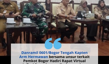 Danramil 0601/BT :   Hadiri Rapat Virtual Inflasi Daerah.