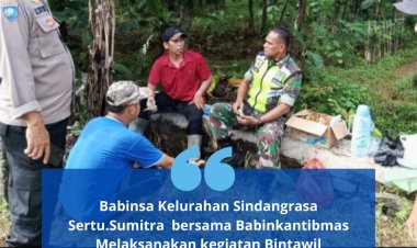 Babinsa Sindangrasa Bogor : Rutin Melaksanakan Pembinaan wilayah ( Bintawil ).