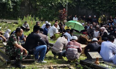 Wujud Kepedulian Danramil 06-04/Bogor Barat Hadiri Pemakaman   Alm Sertu (purn) Ento Suherman