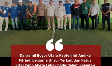 Danramil Bogor Utara : Dukung Penuh Kegiatan Pertandingan Futsal PHRI Super Cup 2024