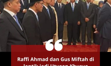 Raffi Ahmad dan Gus Miftah di lantik jadi Utusan Khusus Presiden