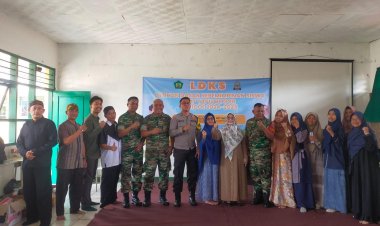 Babinsa Koramil 06-06/Tanah Sareal Monitoring Peserta LDKS (Latihan Dasar Kepemimpinan Siswa).