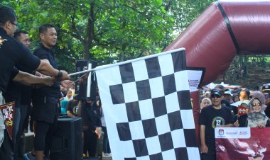 Babinsa  Laksanakan Pemantauan Dan Pengamanan Fun Walk